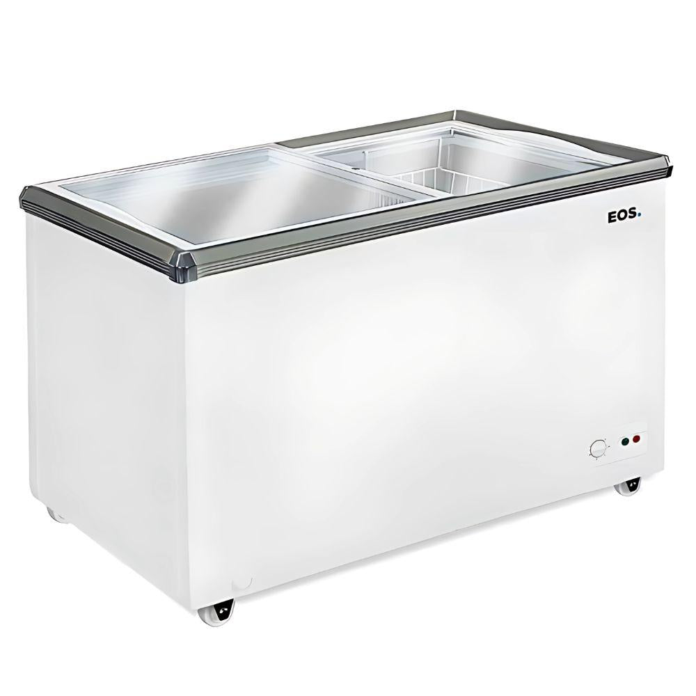 Freezer Horizontal Expositor 320 Litros Dupla Ação -18ºC a +10ºC Eco Gelo Tampa de Vidro EEH400XX 220V - EOS