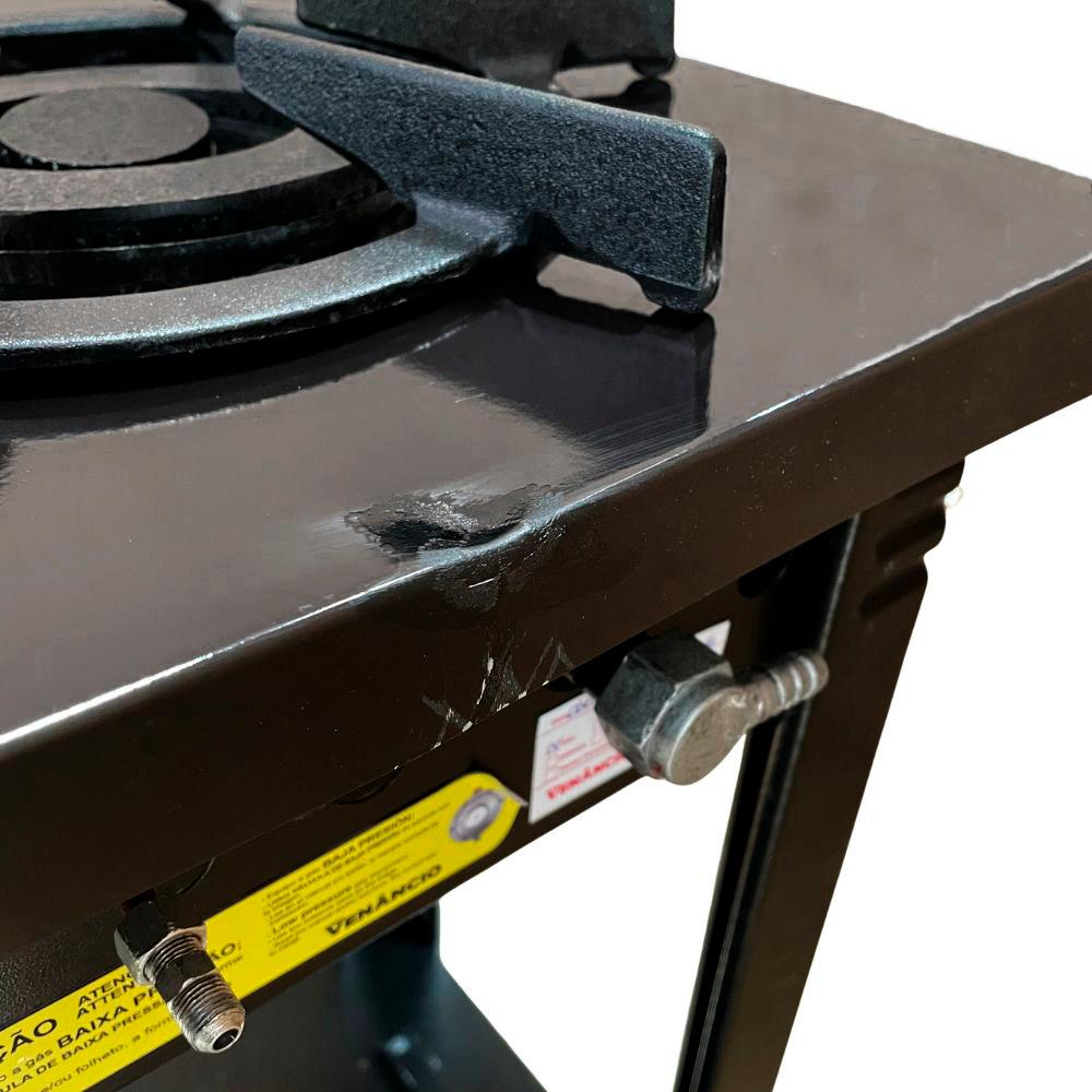 SEMINOVO - Fogão Industrial a Gás Bravo 2 Bocas Duplas Espera Forno Br2b Branco - Venâncio