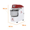 Amassadeira Espiral Industrial 25kg 2 Velocidades Trifásico Motor 2,5CV Aes-25 G3 380T - Braesi