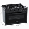 Fogão de Embutir 5 Bocas Picasso Line Preto Fosco Gás GLP Com Forno PCEL560 - Venax 30260