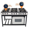 Fogão Industrial Gás Bravo 6 Bocas Com Forno Br6bf Venâncio