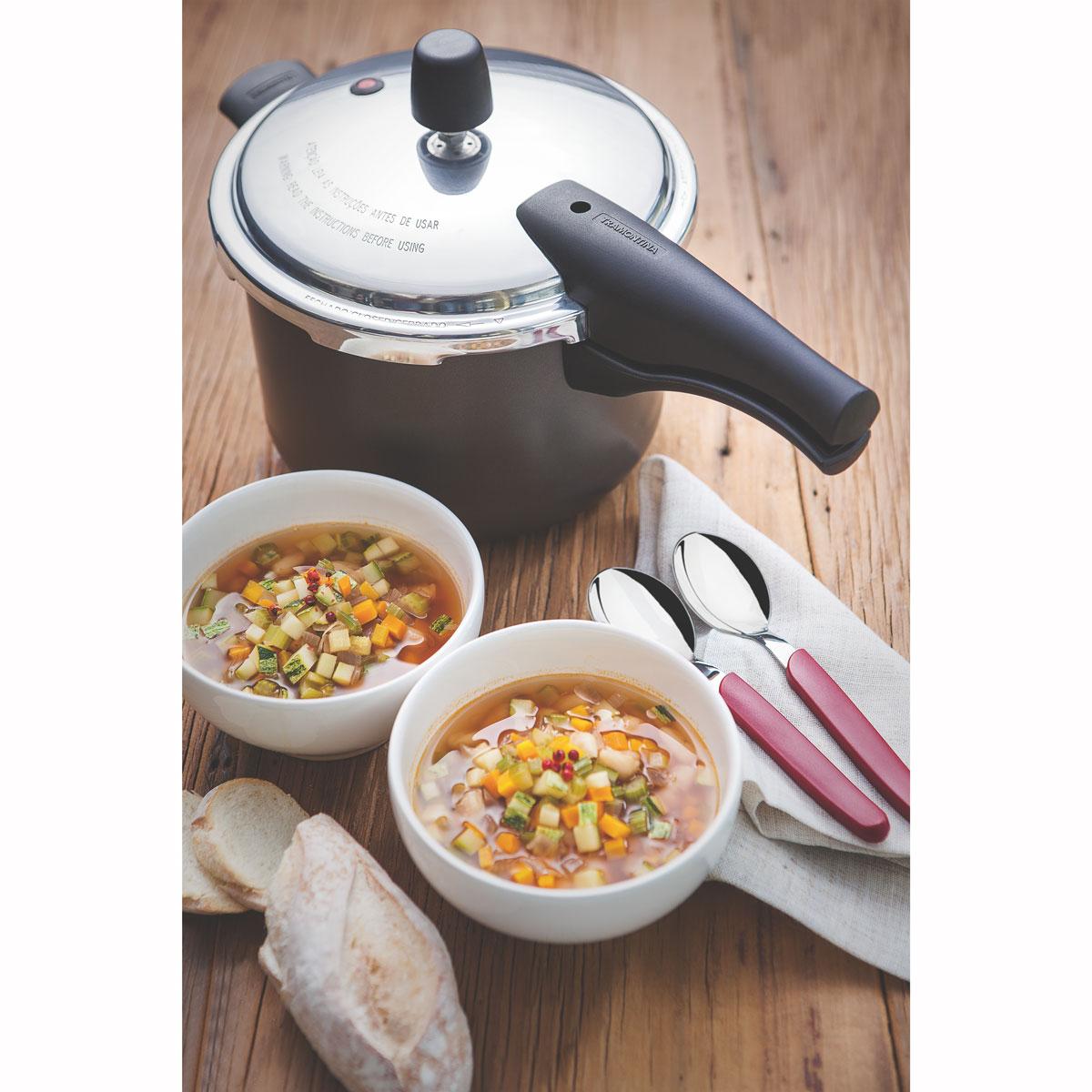 Panela de Pressão 4,5L 20cm Vancouver Antiaderente Grafite - Tramontina