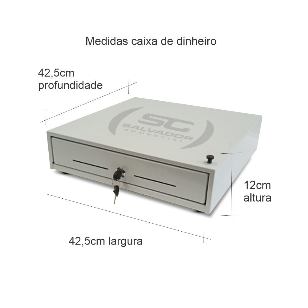 Módulo Gaveteiro Manual Com Pino de Impulsão Para Check-out Gaveta de Dinheiro Mgm Branco - Innal