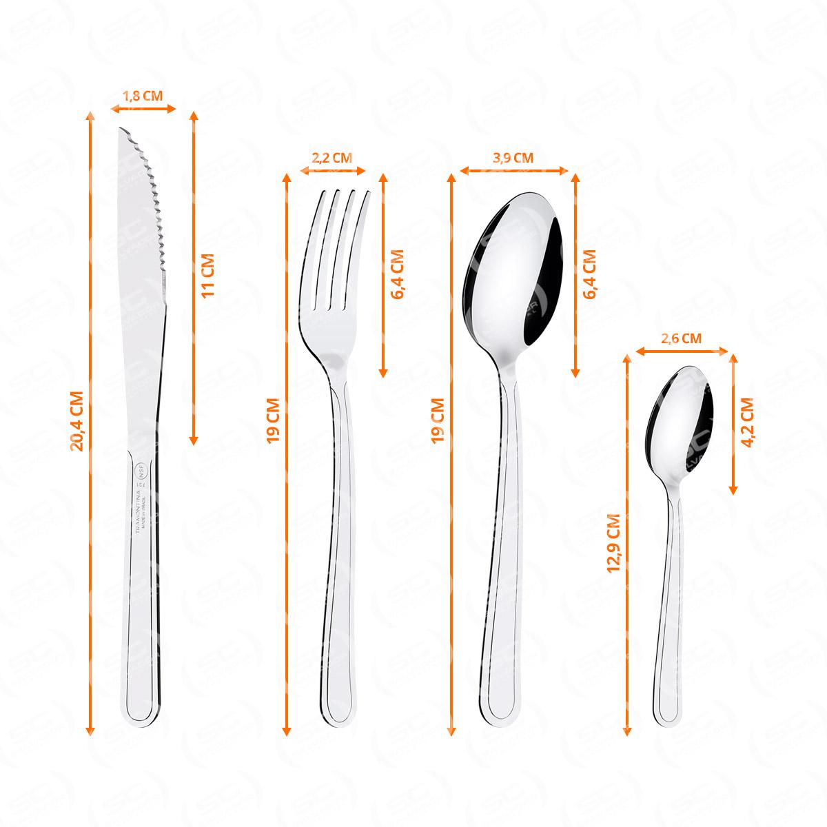 Faqueiro Facas Talheres Inox Buzios 24pç 23799/071 - Tramontina