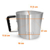 Caneca Fervedor Leiteira Hotel Nº 18 4,5l Cabo de Baquelite 5296 - Alumínio Abc
