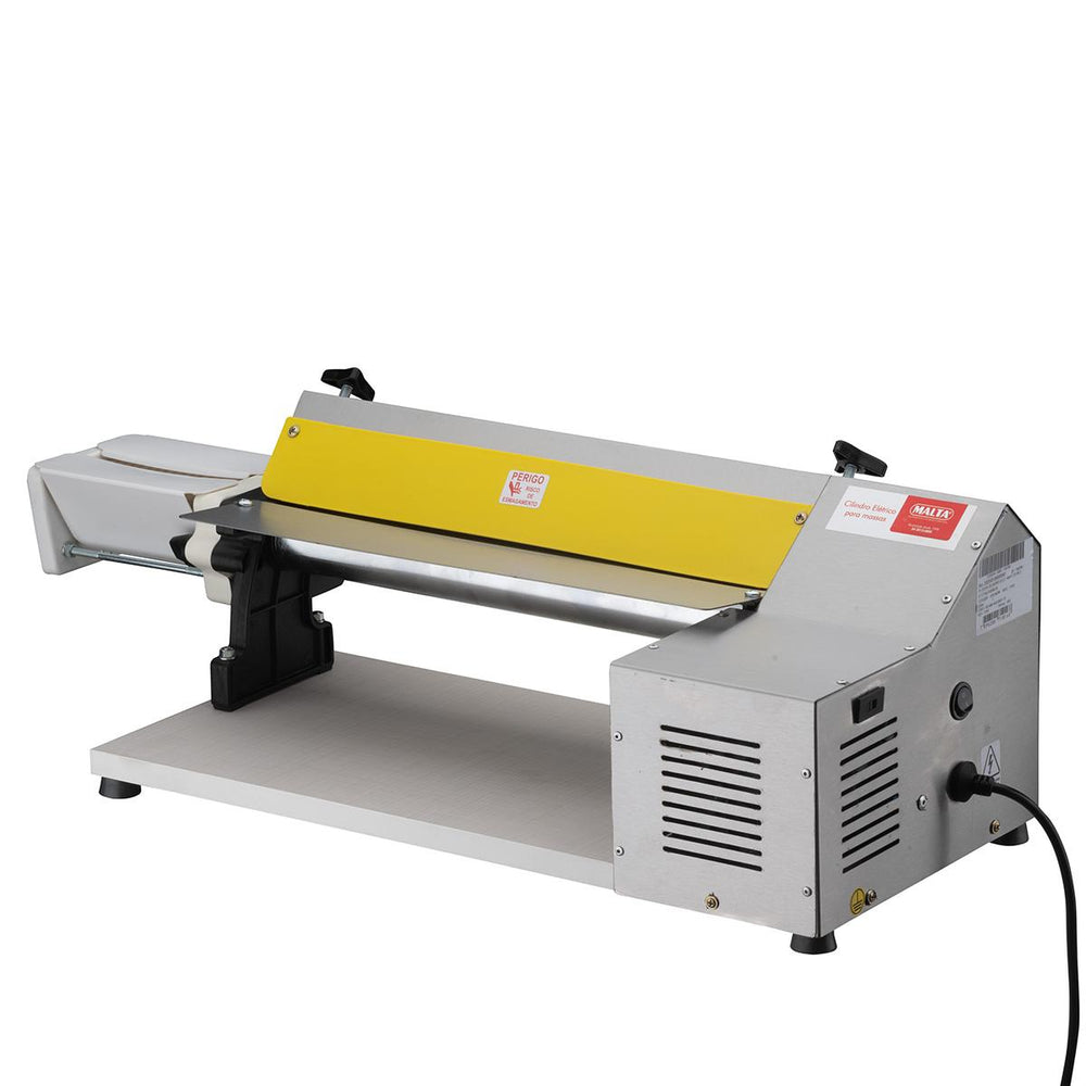 Cilindro Laminador Elétrico Profissional 40cm Inox Com Cortador Talharim 1/3 CV Bivolt - Malta 3107019