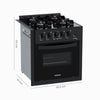 Fogão de Embutir 4 Bocas Picasso Line Preto Fosco Gás Glp Com Forno PCEL450 - Venax 30258