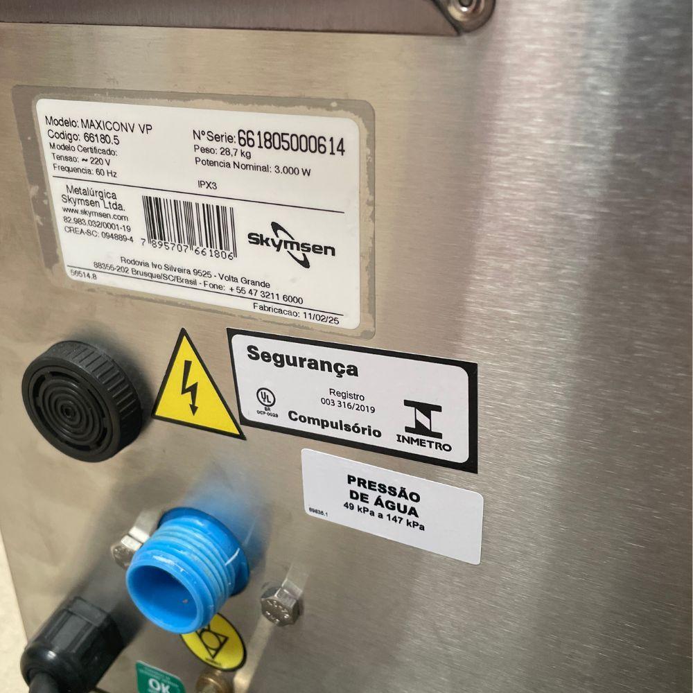 SEMINOVO - Forno Turbo Eletrico Compacto Com Vapor 4 Assadeiras Maxiconv VP 220V Mono - Skymsen