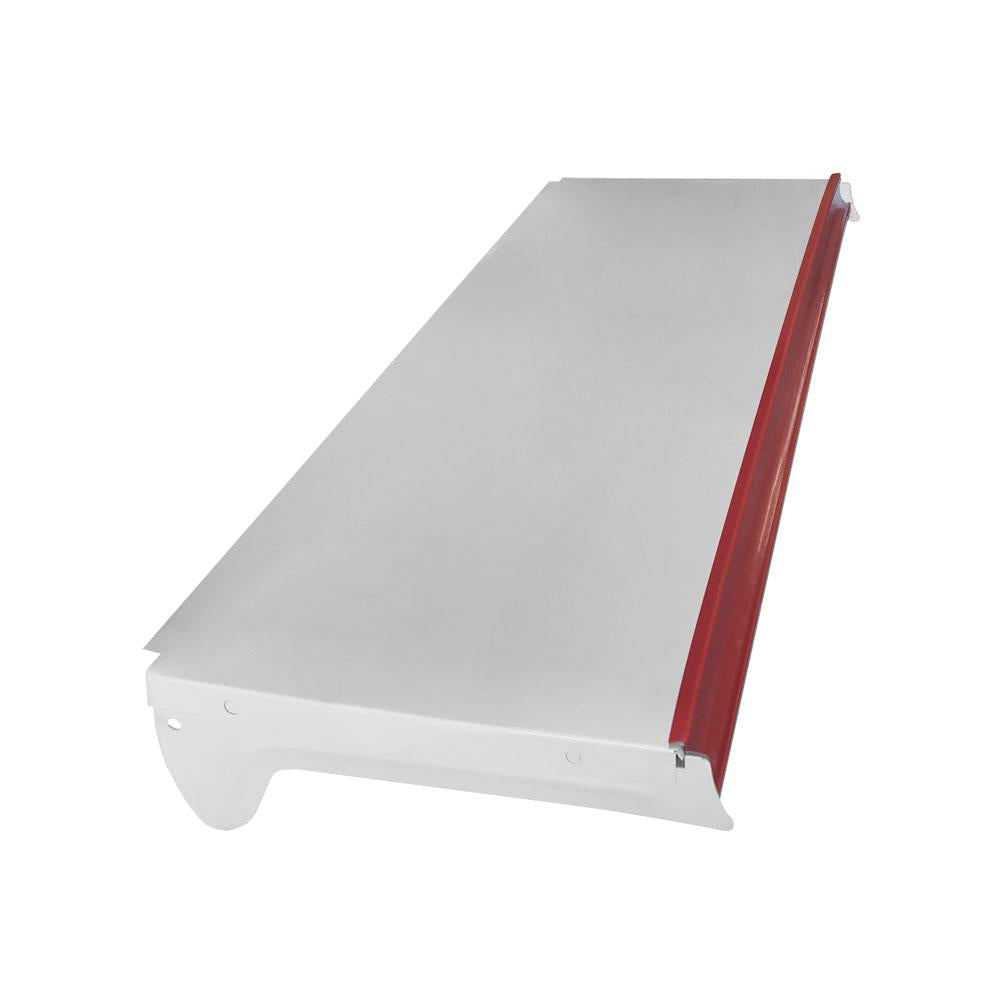 Bandeja Prateleira Ponta 30x73 Com Reforço Gôndolas New Plus Com Porta Etiqueta Amarelo SA Gôndolas