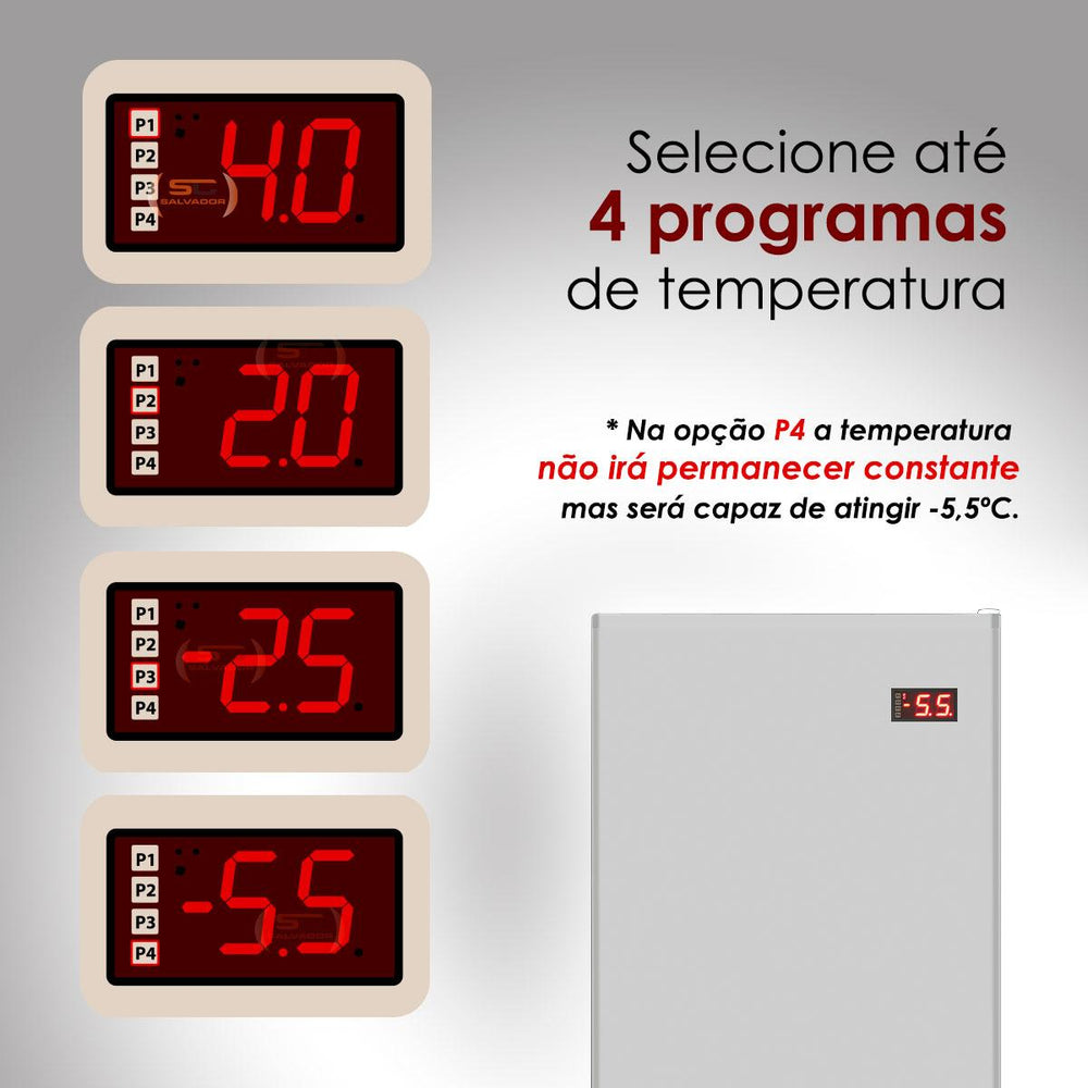Cervejeira Expositora Porta Sólida -5,5 a 2ºc 400l Vcc400sb Branca Bivolt (com Transformador) Refrimate