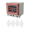 Kit Forno Turbo Elétrico Profissional Analogico PRP-004 G2 127V Rosa + 4 Grades - Progás
