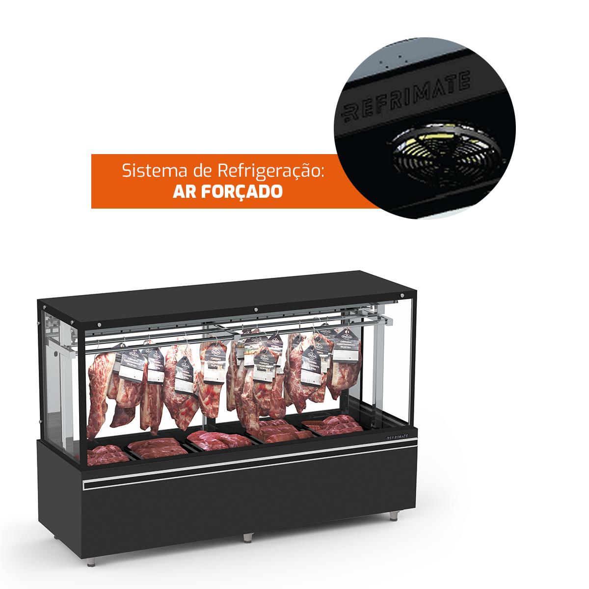 Expositor Açougue Vanguard Top Gancheira200cm Ar Forçado Eavtg2000 af 220v - Refrimate