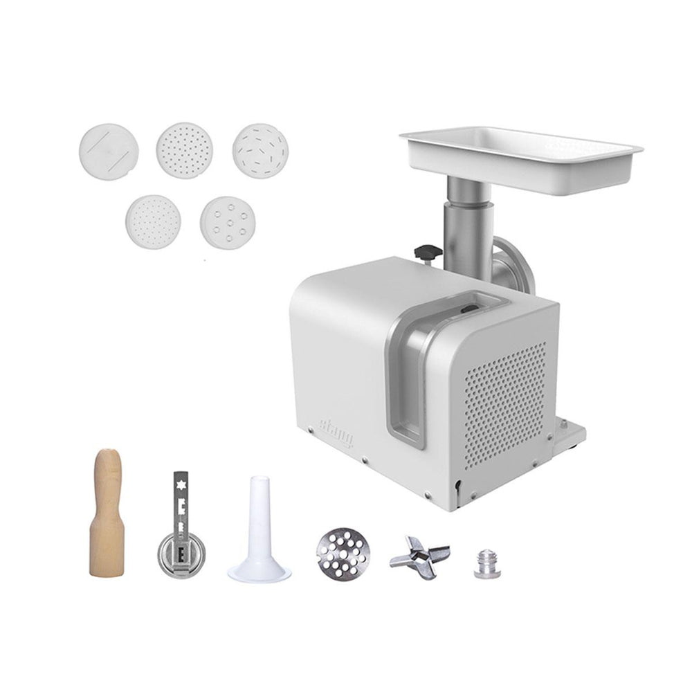 Moedor De Carne e Extrusor Massa Pro Branco Boca 08 Motor 1/3 CV 127V - Anodilar
