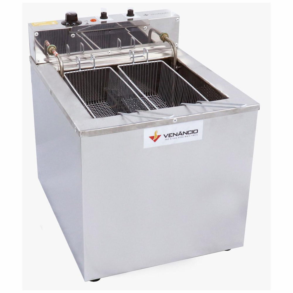 Fritador Fritadeira Tacho Elétrico Água e Óleo 23L Mesa SFAO4 Venâncio