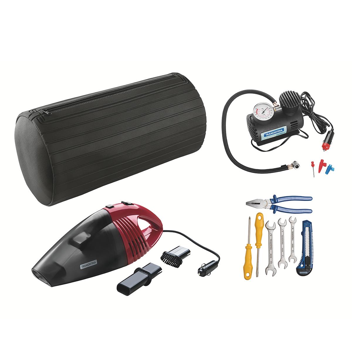 Kit Ferramentas Aspirador Compressor Alicate Estilete Chaves Fixas Fenda 9pcs - Tramontina 43411903