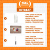 Kit - Faqueiro Premium 3 Peças + Tábua Para Churrasco 40x28 + Chaira 8 Pol - Tramontina