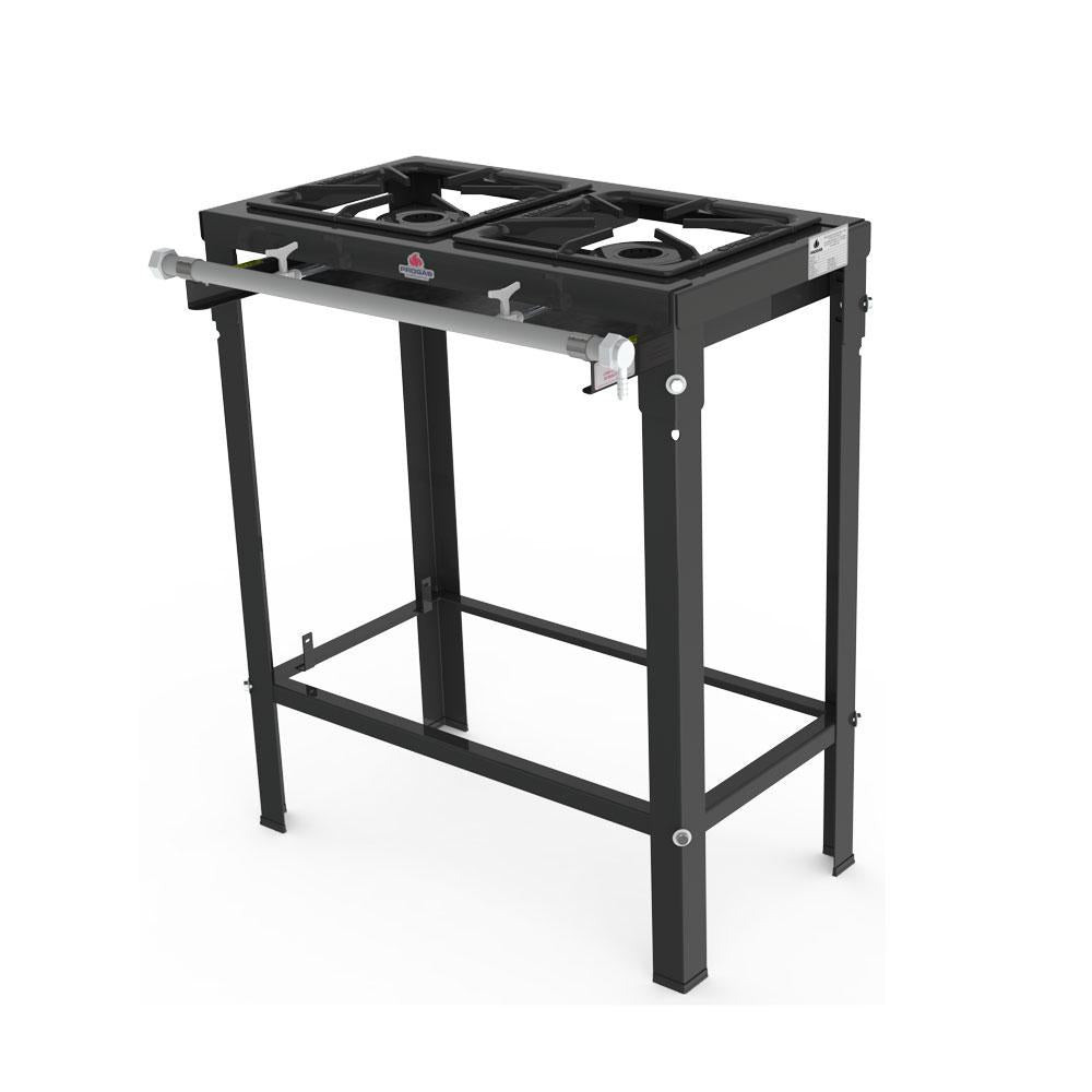 Fogão Industrial 2 Bocas Simples a Gás Baixa Pressão Com Pés em Aço Carbono PMS-200 – Progás