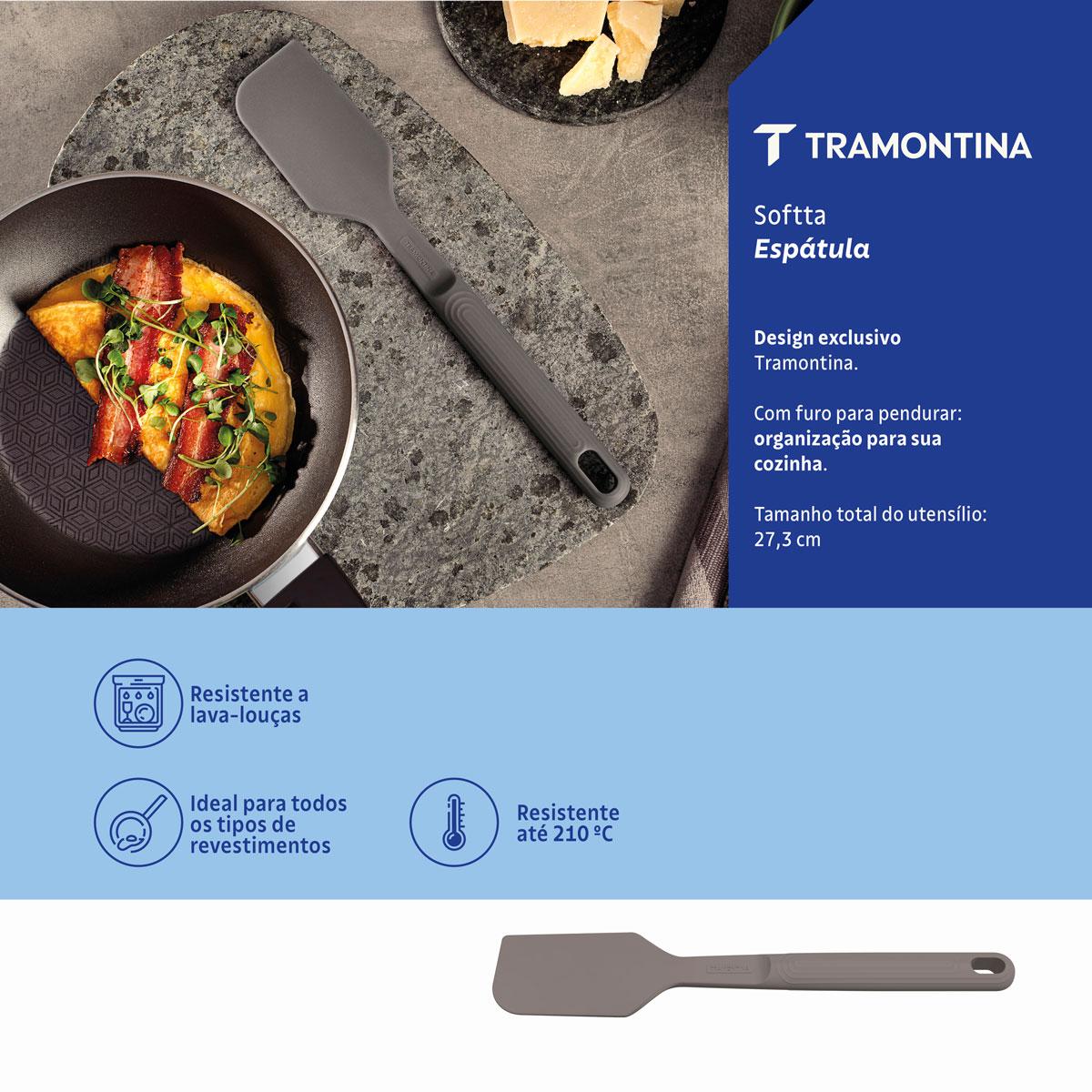 Espátula Softta em Silicone Cinza - Tramontina 25855160