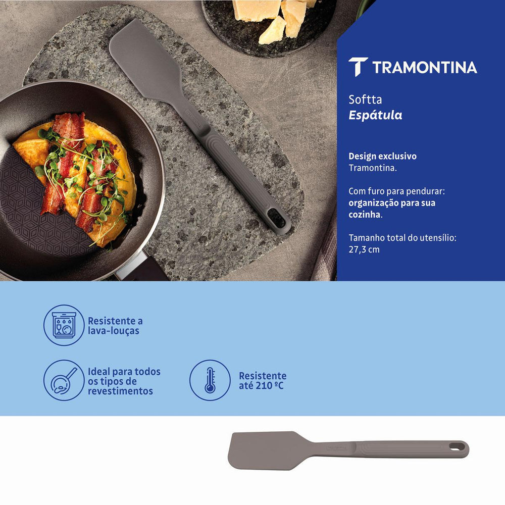 Espátula Softta em Silicone Cinza - Tramontina 25855160