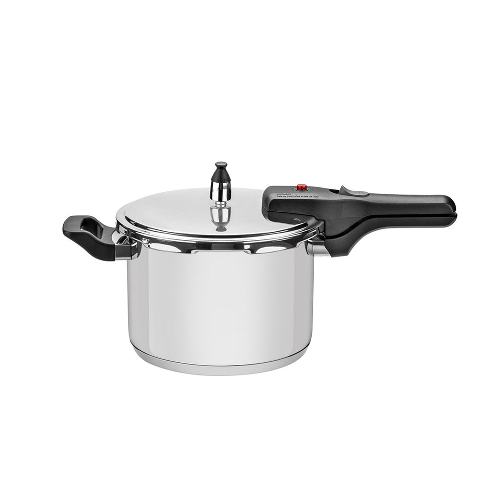 Kit Panela de Pressão Inox 4,5l Brava + Panela Wok Alumínio Paris 36cm Vermelha - Tramontina