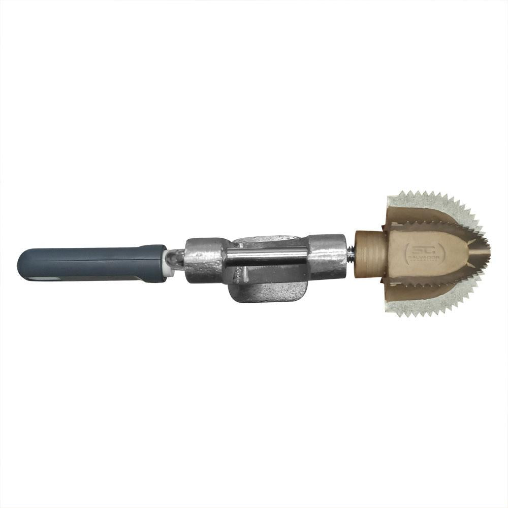 Rebolo manual Anodilar para afiar facas com sistema de fixação seguro e resistente.