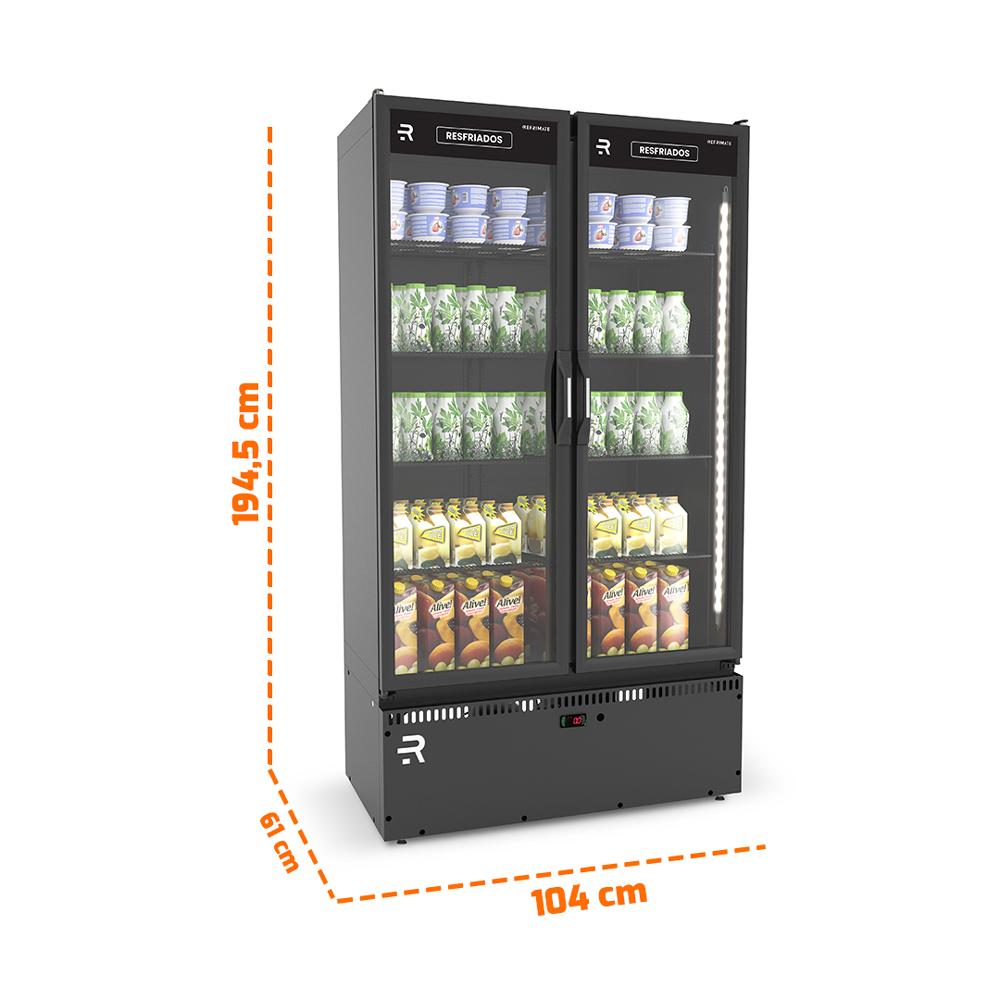 Refrigerador comercial 2 portas para frios e laticínios vendido pela Salvador Comercial