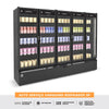 Refrigerador comercial 5 portas preto Vanguard com controle digital e iluminação LED interna