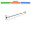 Kit 6 Réguas Para Gondola 91cm - SA Gôndolas