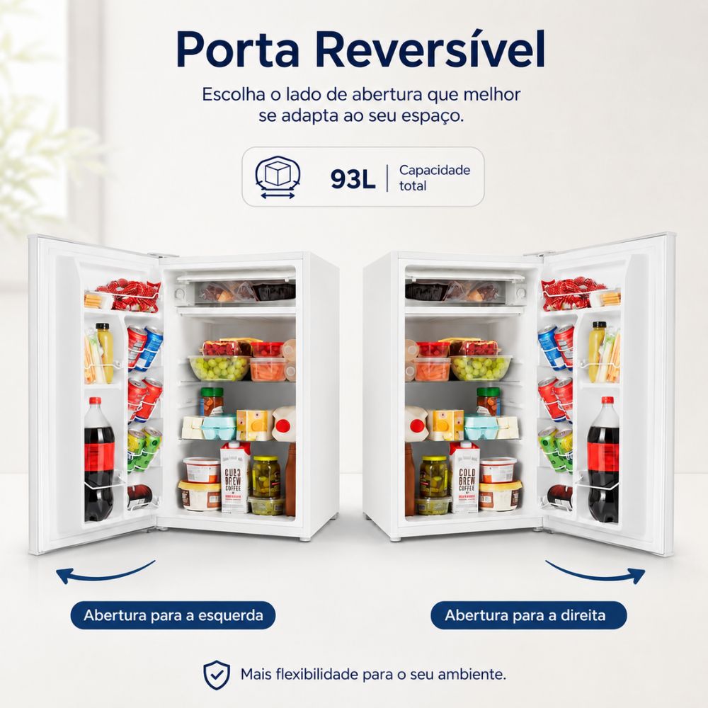 SEMINOVO - Frigobar Mini Refrigerador Doméstico Ice Compact 93l Efb101 220v Branco - Eos