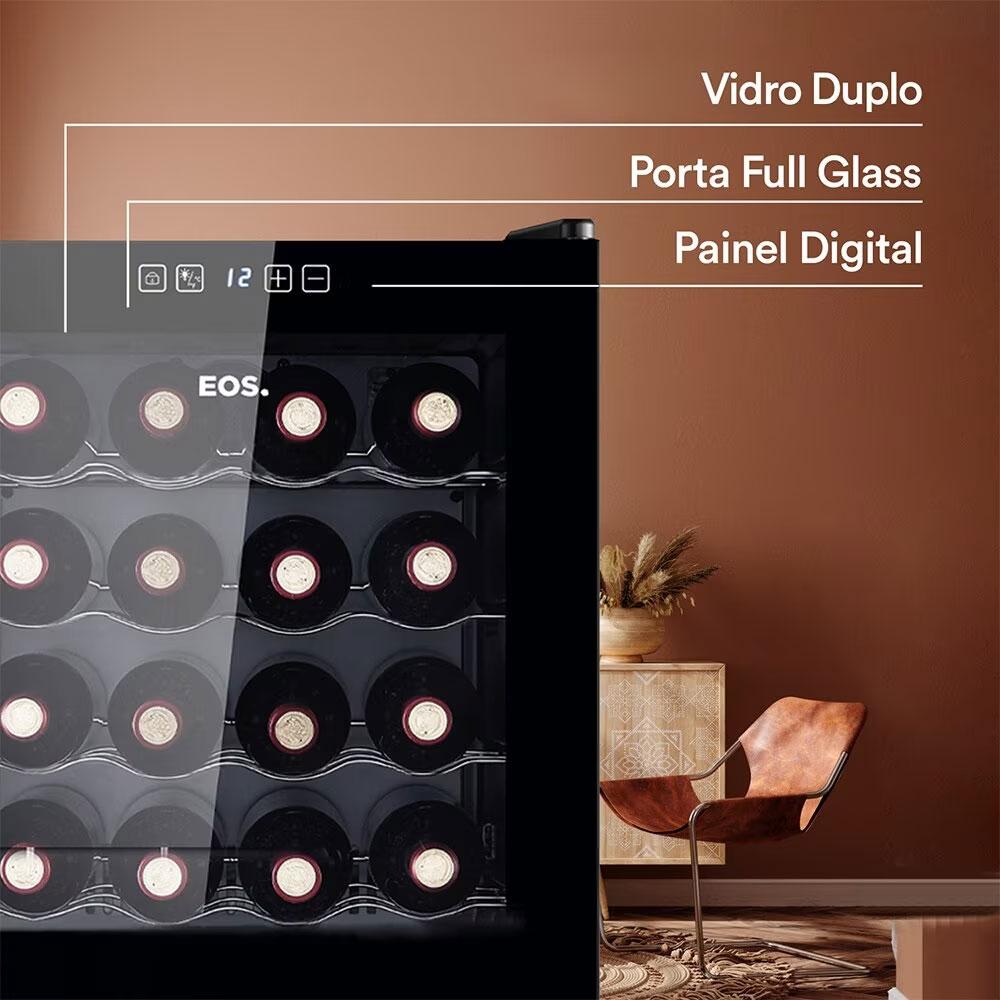 Adega de Vinho Pequena com Painel Touch Screen