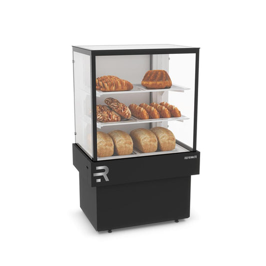 Balcão expositor seco para confeitaria de 75cm da Refrimate ideal para doces e salgados
