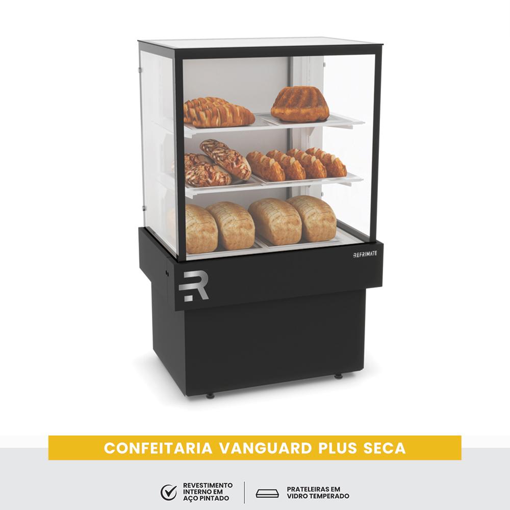 Balcão vitrine Refrimate para exposição de salgados e doces