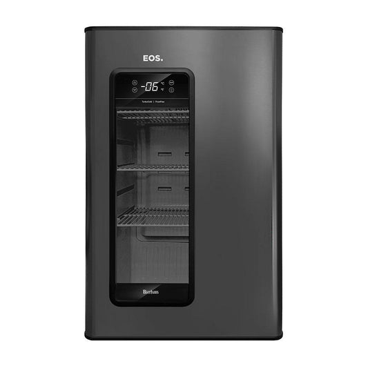 Cervejeira doméstica EOS 100 litros com sistema frost free e porta em inox titânio.