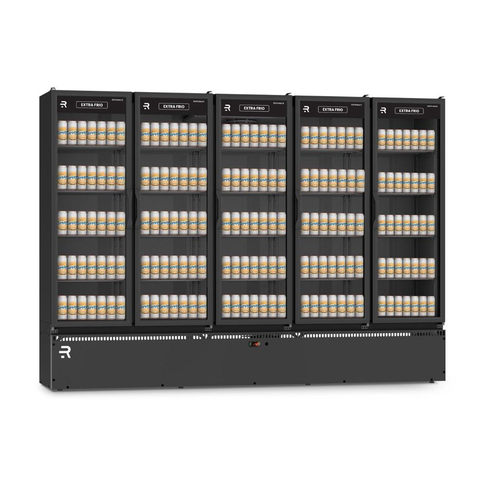 Expositor refrigerado extra frio 5 portas para carnes e bebidas