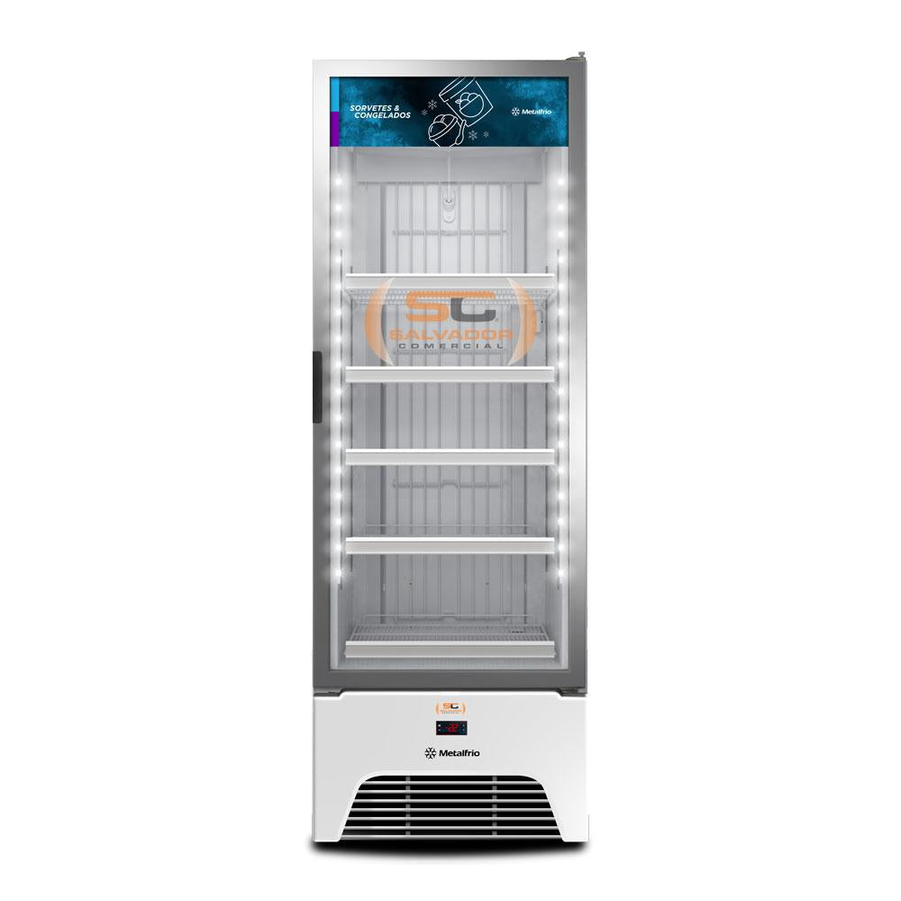 Freezer expositor para sorvete VF50AH Metalfrio com prateleiras reguláveis