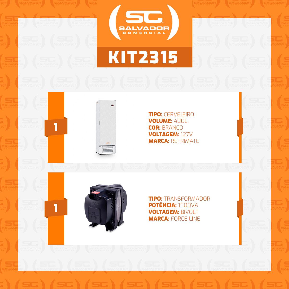  Kit cervejeira porta sólida 400L com autotransformador slim premium 1500VA