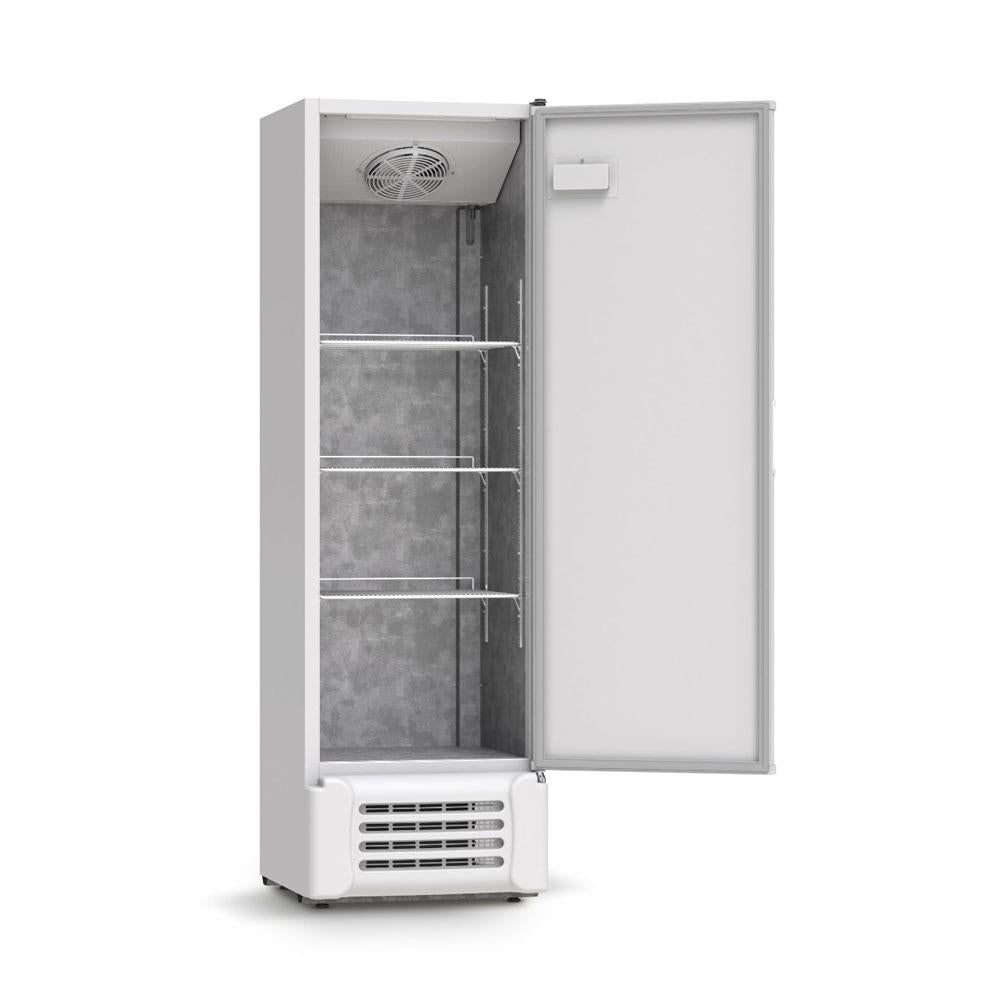 Refrigerador comercial 400 litros com porta sólida branca para uso profissional