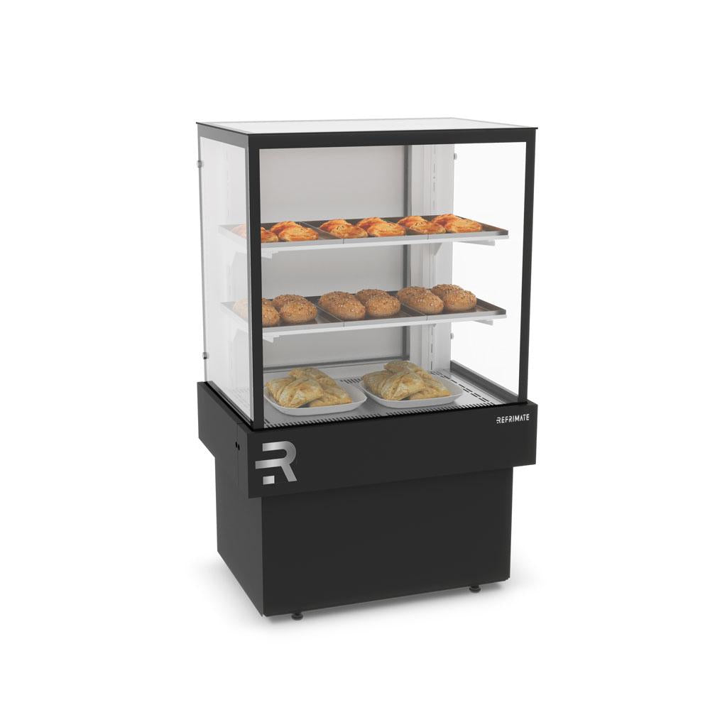 Vitrine quente para salgados 60ºC Refrimate 75cm ideal para padarias