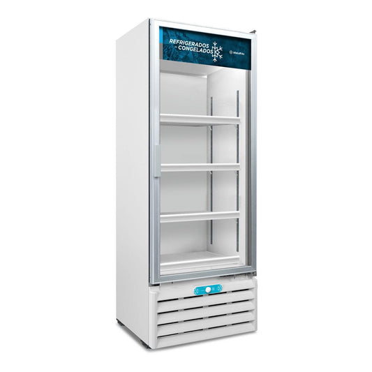 Freezer Metalfrio com gás ecológico R290, reduzindo emissões e protegendo o meio ambiente.
