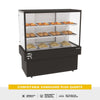 Expositor quente para confeitaria com controle de temperatura e iluminação LED
