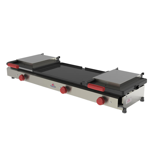 Sanduicheira grill dupla a gás Progas PR1100G de aço inox para lanches gigantes em restaurantes e lanchonetes