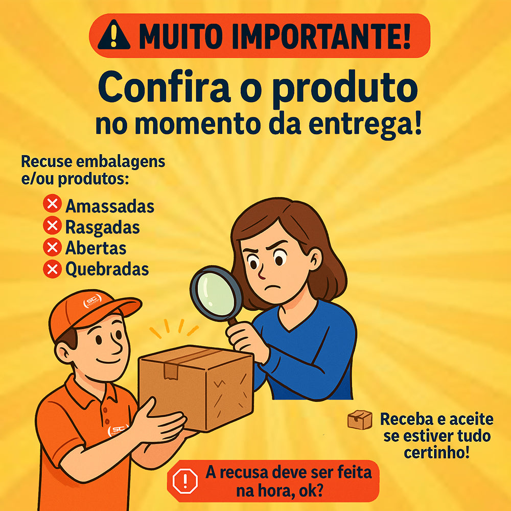 Importante: confira sua sanduicheira profissional Venâncio SCE70A na entrega antes de receber
