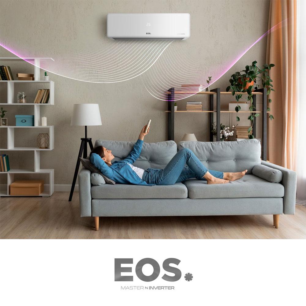 Representação do sistema Inverter do Ar-condicionado EOS Master 12000 BTUs, simbolizando a economia de energia e  durabilidade.