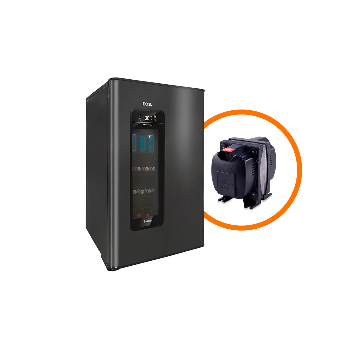 SEMINOVO - Visa Cooler Cervejeira Doméstica Porta Inox Frost Free -6 a 5 ºc 100l Ece110 Bierhaus  Bivolt (com Transformador)  - Eos