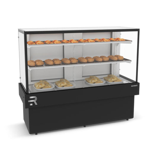 Vitrine quente para padaria 145cm Refrimate ideal para salgados e confeitaria