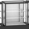 Vitrine tripla para confeitaria Refrimate, com iluminação LED e vidro temperado, disponível na Salvador Comercial.