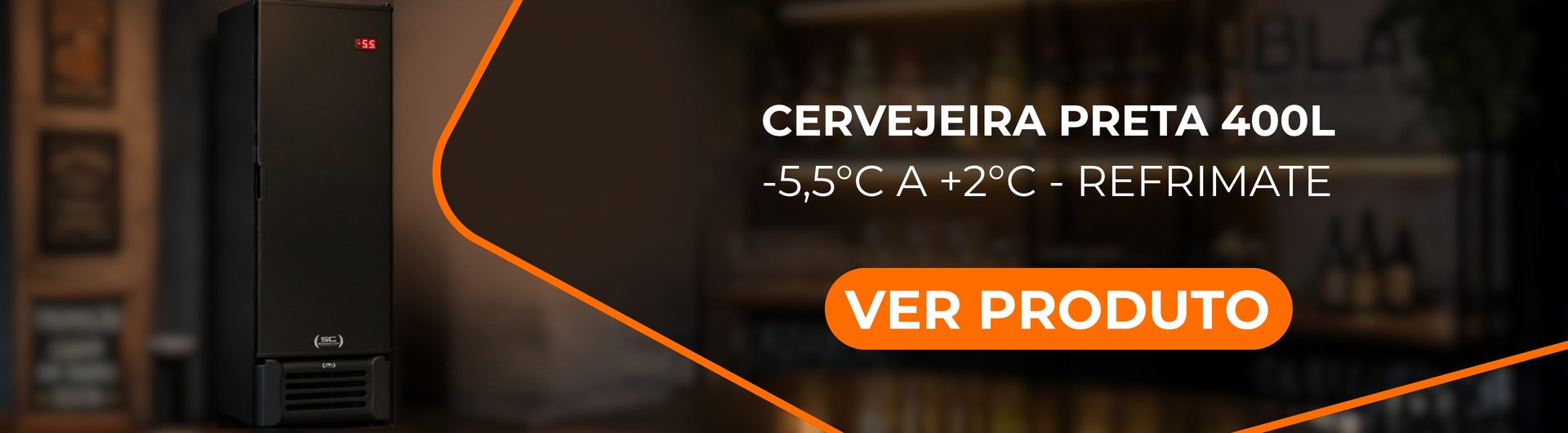 Banner Cervejeira Preta 400L Refrimate
